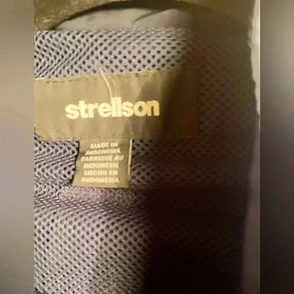 Strellson field navy casual utility blue snap  button long sleeve nylon jacket M - Picture 4 of 5